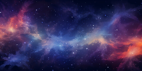 Cosmic space background with nebula and stars.  © rayannegraff