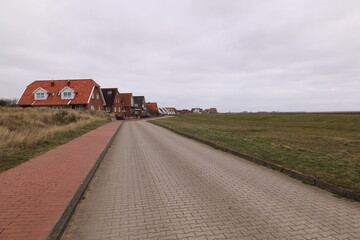 Blick auf den Ort Juist auf der gleichnamigen Nordseeinsel