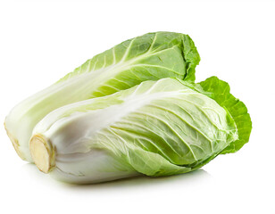 Chinakohl isoliert auf wei&szlig;em Hintergrund, Freisteller 