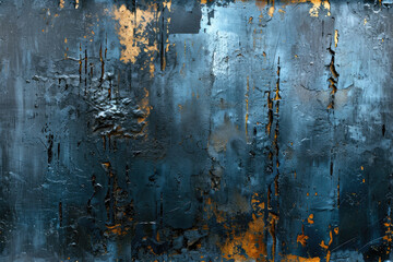 Naklejka premium Raw Beauty, Abstract Gray and Blue Composition