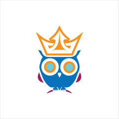 vector owl simple mascot logo template design illustration