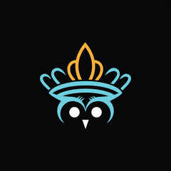 vector owl simple mascot logo template design illustration