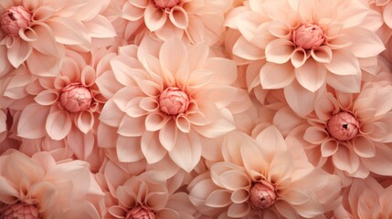 The flowers petals are a soft peach color, close up macro nature background.