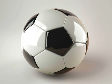 Soccer ball isolated on white background. 3d render. 3d illustration Generative AI