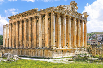 Bacchus temple at the Roman ancient ruins of Baalbek, Lebanon.