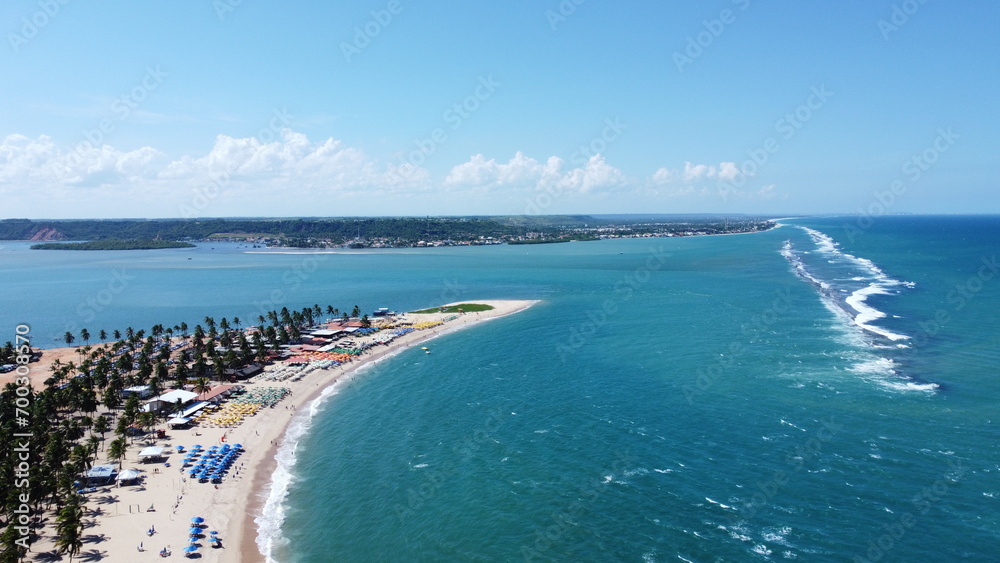 Canvas Prints Praia da Barra de São Miguel - Barra de São Miguel/AL - Foto de drone
