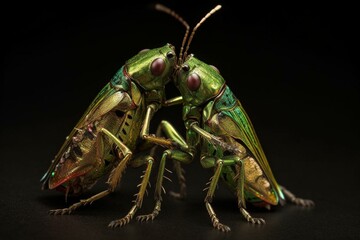 Insect-inspired smooch. Generative AI
