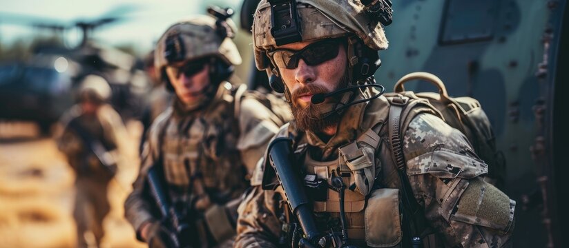 Active soldiers on the ground.