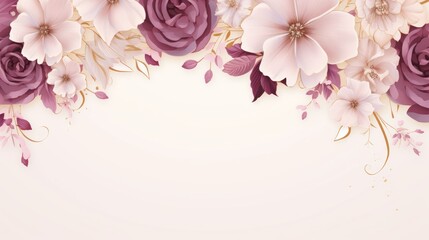  a close up of a pink and purple flower on a white background with a place for a text or image.