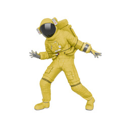 astronaut is trying to stop