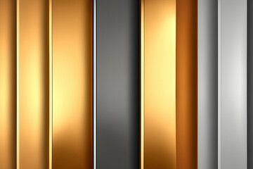 Metallic gold and silver striped pattern background.