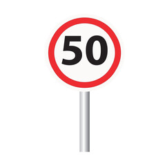 Speed Limit and Radar Warning Traffic Signs