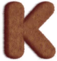 Brown Letter K
