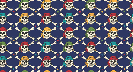 pirates skulls wallpaper pattern