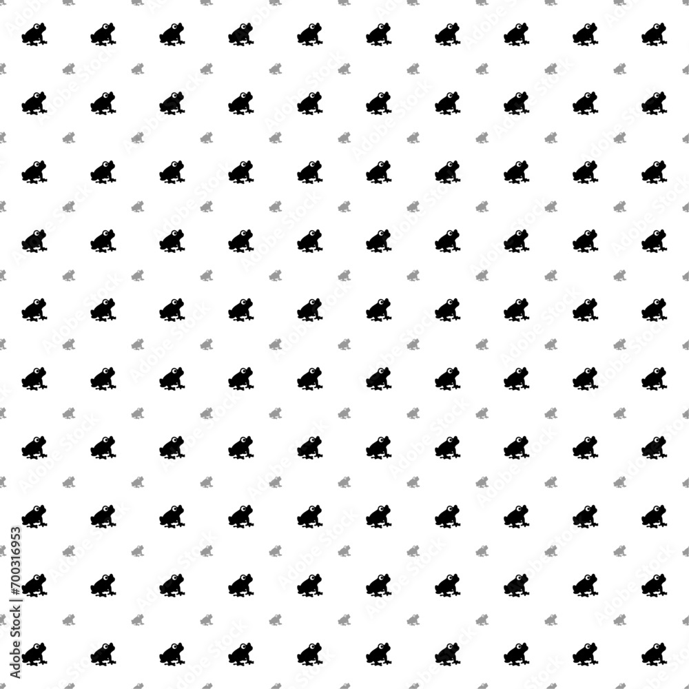 Poster square seamless background pattern from black frog symbols are different sizes and opacity. the patt