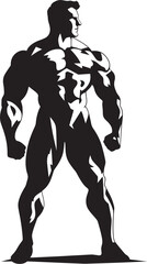 The Onyx Atlas Full Body Black Vector Symbol Vectorized Vigor Bodybuilders Black Icon