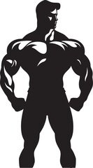Graphite Glance Full Body Black Symbol Defined Dominance Bodybuilders Iconic Design
