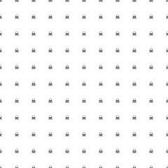 Square seamless background pattern from black skulls. The pattern is evenly filled. Vector illustration on white background