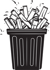 Stub It Out Symbol Black Vector Emblem Bin of Disposed Smoke No Smoking Icon
