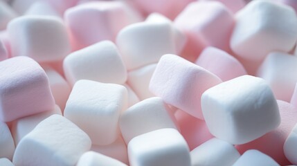  a pile of pink and white marshmallows sitting on top of a bed of pink and white marshmallows.