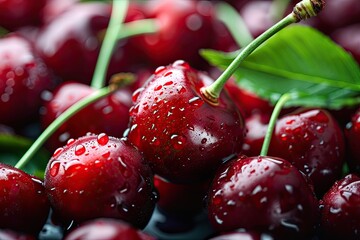 Close up macro shot of different fruits berries as a wallpaper or fruit background