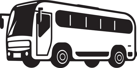 City Journey Bus Vector Design Sleek Transit Black Bus Icon