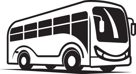 City Journey Bus Vector Design Sleek Transit Black Bus Icon