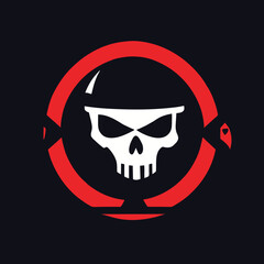 Skeletal Elegance: Modern Human Skull Logo Design