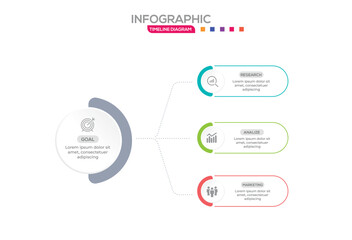 Neumorphic style infographic business template flowchart infographic presentation