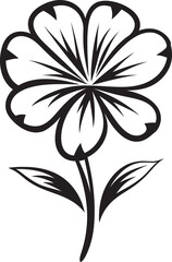 Freehand Sketch Flower Black Monochrome Symbol Sketchy Bloom Icon Hand Drawn Design Icon