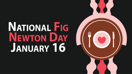 National Fig Newton Day vector banner design. Happy National Fig Newton Day modern minimal graphic poster illustration.