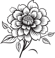 Ethereal Bloom Vector Monochrome Logo Sleek Petal Icon Iconic Emblem
