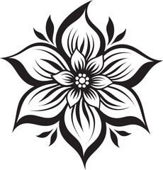 Single Petal Elegance Vector Chic Detail Botanical Minimalism Iconic Monotone Style