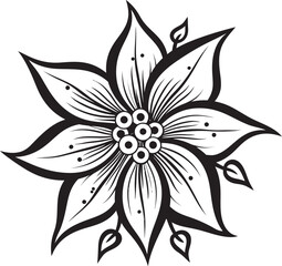 Singular Blossom Vector Black Icon Detail Artistic Petal Elegance Vector Monotone Detail