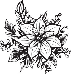 Sleek Petal Icon Iconic Emblem Chic Monochrome Flower Design Vector Detail