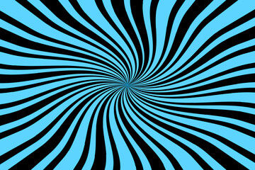 Creative retro light blue spiral sunburst abstract background with rays