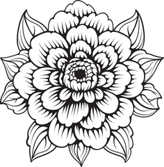 Chic Petal Silhouette Black Icon Symbol Artistic Blossom Elegance Vector Logo Design