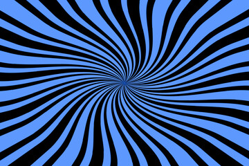 Creative retro deep blue spiral sunburst abstract background with rays
