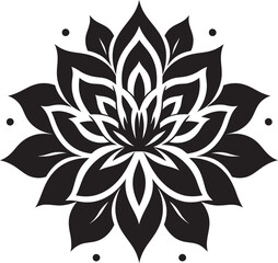 Botanical Elegance Iconic Flower Emblem Graceful Floral Vector Stylish Logo Detail