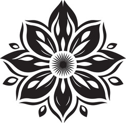 Graceful Floral Vector Stylish Mark Detail Minimalistic Petal Impression Emblem Detail