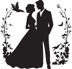 Enchanting Bouquet Union Iconic Logo Botanical Elegance Stylish Vector Emblem