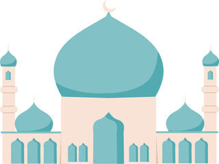 Aesthetic mosque Illustration, Ramadan clipart 
