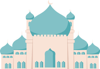 Aesthetic mosque Illustration, Ramadan clipart 