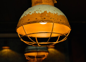 Fototapeta na wymiar lantern on the wall