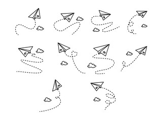 Paper Plane Line Set