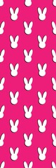 Pink Easter Bunnies pattern Bookmark