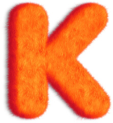 Dark Orange Letter K