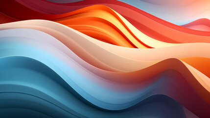Obraz premium Digital technology blue rhythm wavy line abstract graphic poster web page PPT background with generative