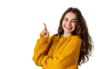 Jovem em fundo transparente