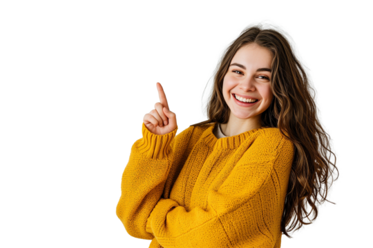 Jovem em fundo transparente